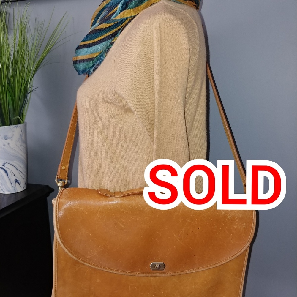 Tan Leather briefcase bag- SOLD PRIVATELY